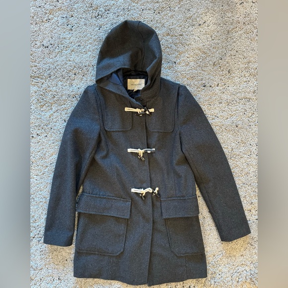 Thread & Supply: Wool Toggle Coat - Charcoal - Picture 1 of 1